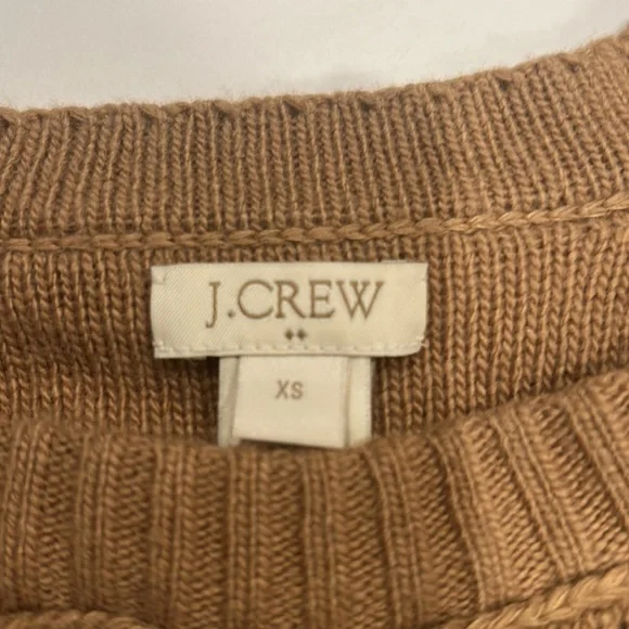 J. Crew Merino Wool Knit Sweater Tan size XS - Picture 3 of 4